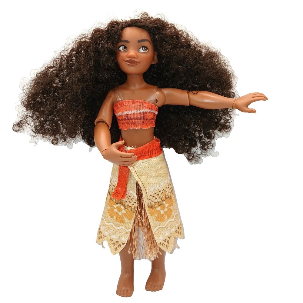 Disney Store Moana Doll Dressed Articulated Arms Side Glance Eyes 11 inches Tall